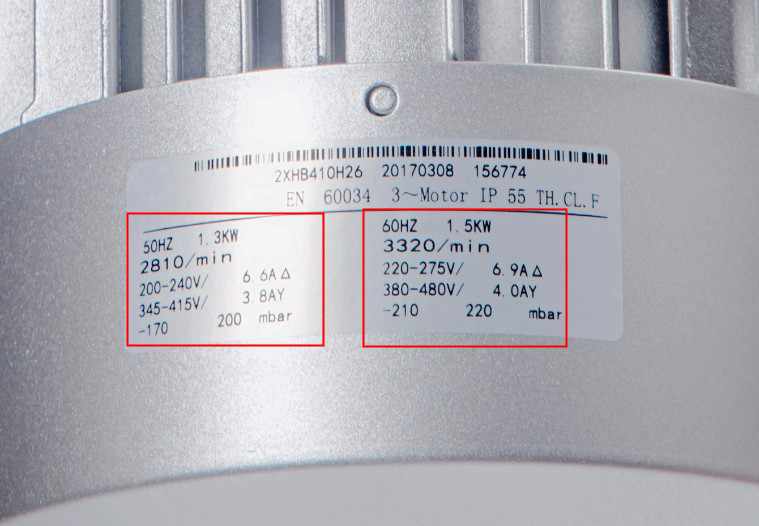 鼓風機為什么標有兩個kw數